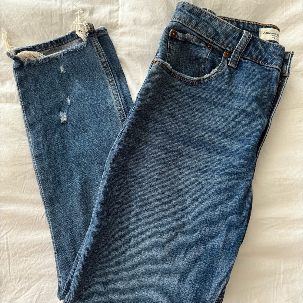 Abercrombie & Fitch High Rise Skinny Jeans - Blue
